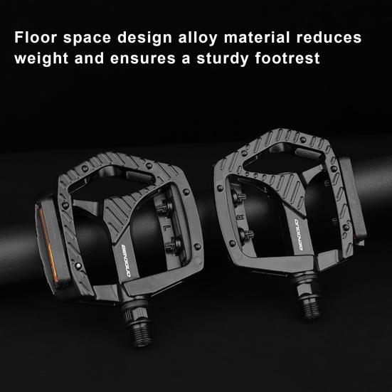 1 пара велосипедных педалей с герметичными подшипниками. Полая конструкция. Нескользящий универсальный резьбовой порт. Простая установка. Педали MTB. Аксессуары для велосипеда.