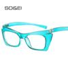 SO & EI, модная красочная оправа для очков «кошачий глаз», женская модная весенняя оправа для очков оранжевого, синего цвета, оптическая мужская оправа для очков