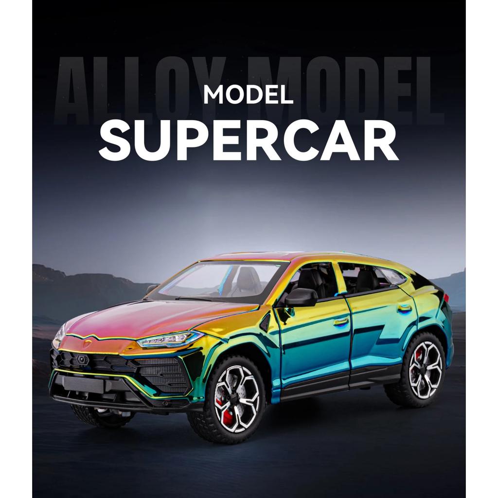 1/24 Lamborghini URUS внедорожник сплав гальваническое покрытие модель спортивного автомобиля литой металл гоночные автомобили модель автомобиля симуляция звук свет детская игрушка подарок