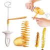 1PCS Rotate Potato Slicer Stainless Steel Plastic Vegetable Tools Creative Kitchen Gadgets Twisted Potato Slice Cutter Spiral