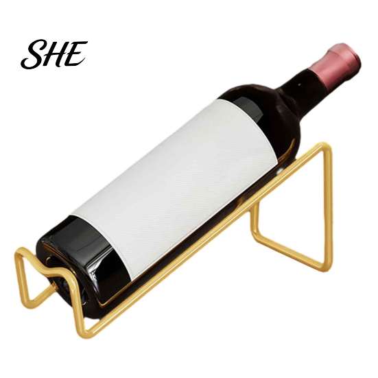 Dining Room Wine Rack Freestanding Metal Rack, Tabletop Single Bottle Holder, Countertop Holder Display Stand for Kitchen Bar Decor, Lover Gift