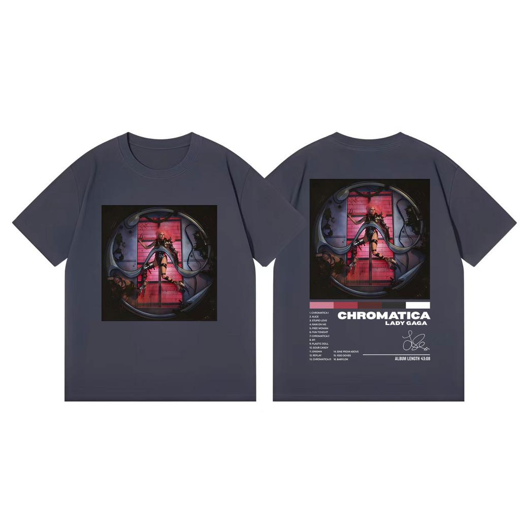 Singer Lady Gaga Music Album Graphic T Shirts Streetwear Gothic Fashion Short Sleeve Tshirts Men Women Casual Oversized Tshirt