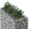 Gabion Raised Bed 2 pcs Silver 130 x 50 x 150 cm