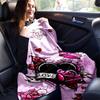 1pc. Pink Roses & Crown Heart Love Home Office Outdoor Blanket