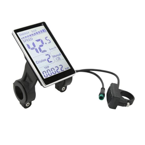 Electric Ebike Display 5 Pin 24V 36V 48V 60V Bike Odometer Universal Scooter LCD Panel Screen 31.8 22.2MM Electric Bike Power Meter