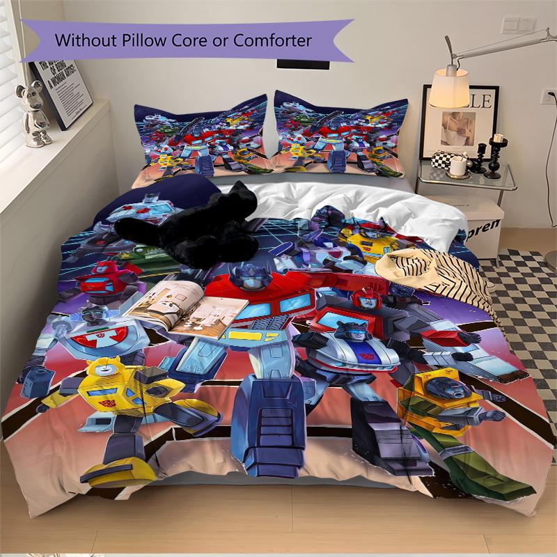 Transformers Cyberverse Heroes Print 3Pcs Bedding Setduvet Cover With 2 Bedropillowcase Home Birthday Gift