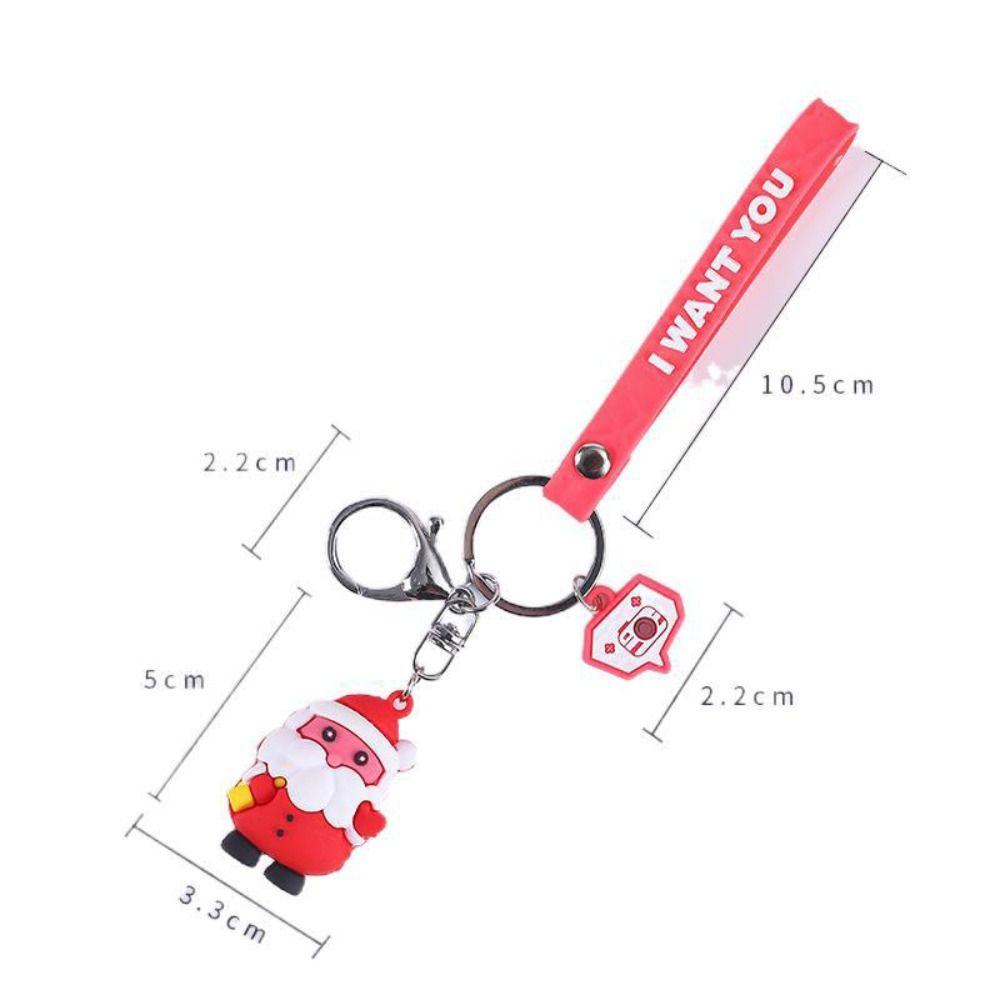 Keyring Women Ornament Kids Gift Doll Pendant Car Key Ring Bag Charm Key Chain Christmas Keychain