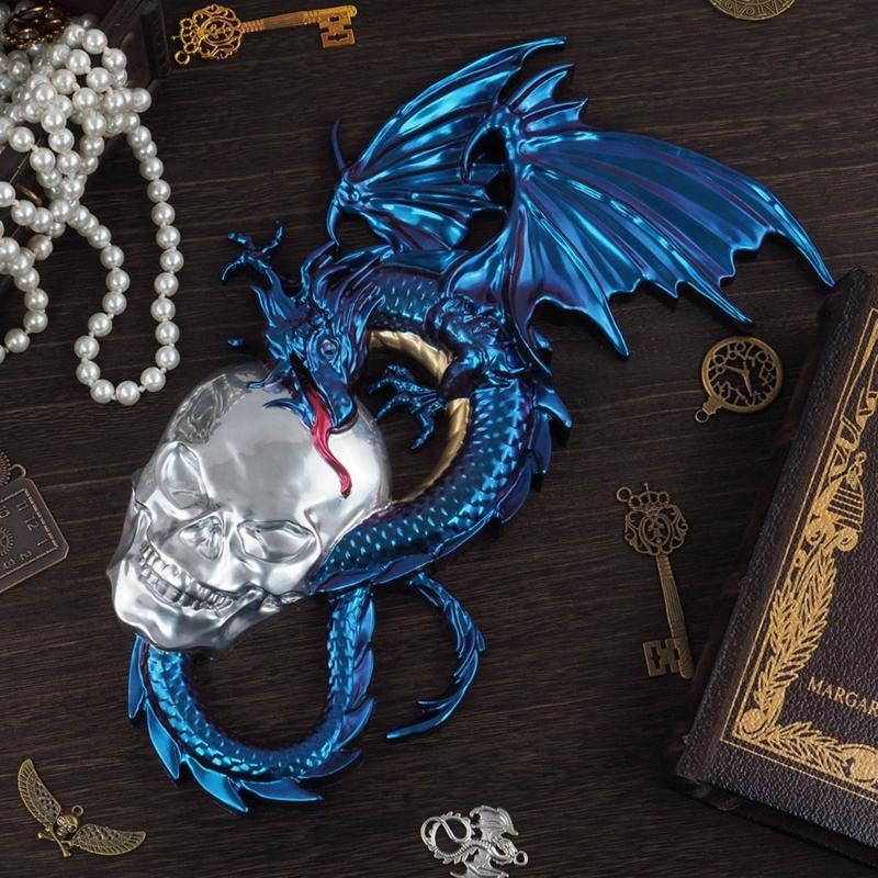 Dragon Skull Silicone Mold DIY Wall Decorations Crystal Epoxy Resin Mould Half Three-dimensional Decorative Casting Tool