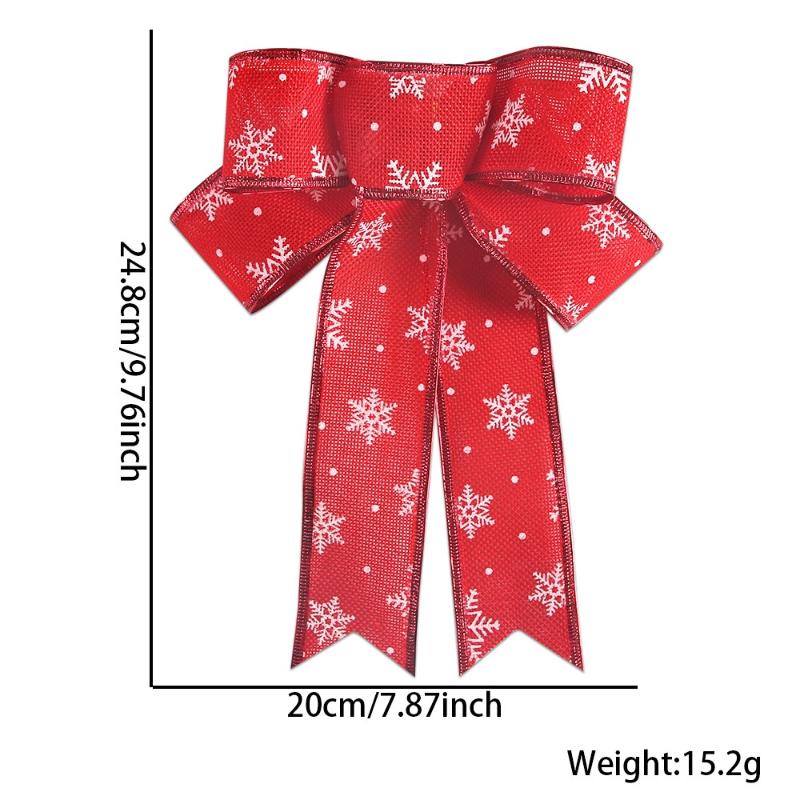 Красные Рождественские Ленты Банты Подвесные Украшения Бант Подарок Украшения для Рождественской Елки Декор для Рождественской Вечеринки Новый Год