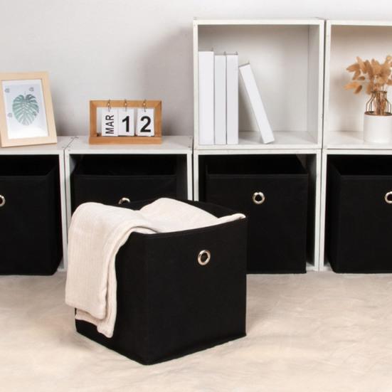 Складной ящик для хранения с ручкой, большая вместимость, складная конструкция, экономящий место, тканевый кубический органайзер для хранения