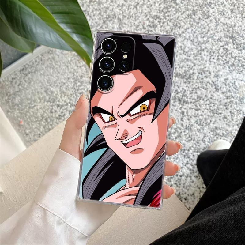 Dragons Balls Super Face S26 Ultra Case Coque For Samsung Galaxy S25 S26 S24 S23 Ultra S22 S20 Plus S21 FE A57 Clear Phone Cover
