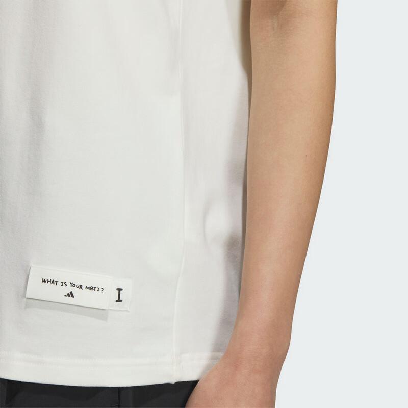 Adidas Футболка с коротким рукавом и круглым вырезом в стиле аниме, женские топы, белые JN6660