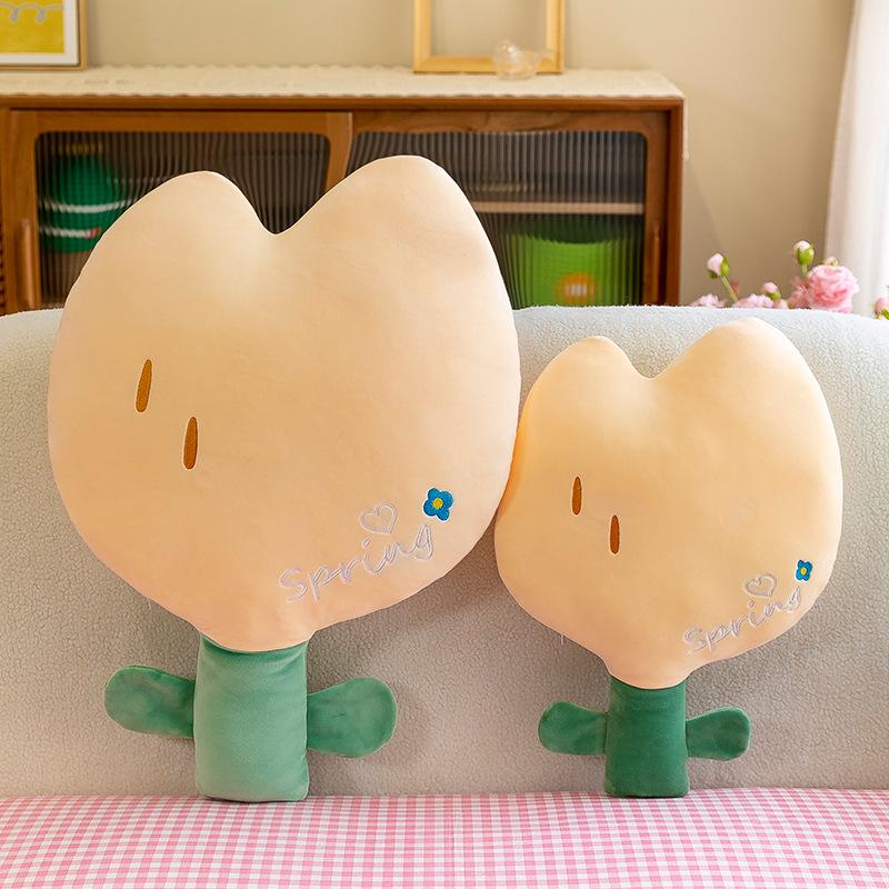 Милая Маленькая Красная Цветок Подушка-Подушка для Сна Кукла Плюшевый Тюльпан Игрушка-Поддержка Спины