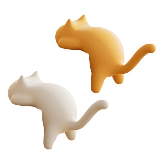 Милые Крючки-Зажимы для Края Стола Кошка Без Сверления Настольный Крючок-Вешалка Крючки Котенок Настольный Органайзер Крючки для Ключей Сумок Наушников