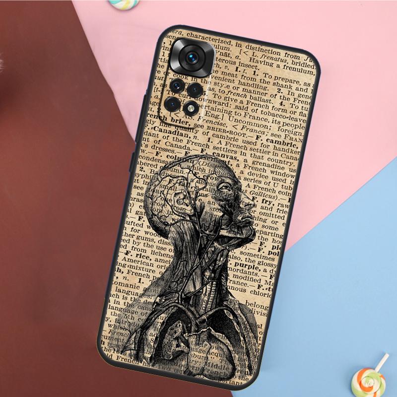 Медицинский Человеческие Органы Мозг Чехол Для Xiaomi Redmi Note 13 14 Pro 12 11 9 10 9S 10S 11S 12S Redmi 14C 10C 12C 13C Чехол