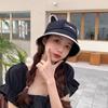 Cat Ears Sun Hat Fishermans Hat Women Summer Cotton Bucket Hat Streetwear for Daily Outdoor Activities