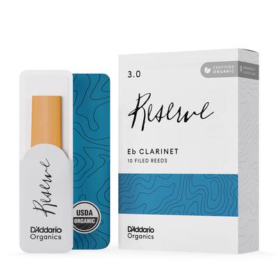 Трости WoodWinds для Eb USDA Organic RESERVE ODBR1030 Упаковка из 10 D'Addario D'Addario Кларнет, Сертифицированные, [Жесткость 3.0],