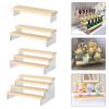 Wood Display Stand Resin Kit Model Figures Storage Shelf Acrylic Support Holder Cosmetic Makeup Jewelry Desktop Organizer Rack