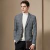 [Modal&High count Wool] Simple, Light Luxury plaid casual suit for men's autumn commuting single Western coat