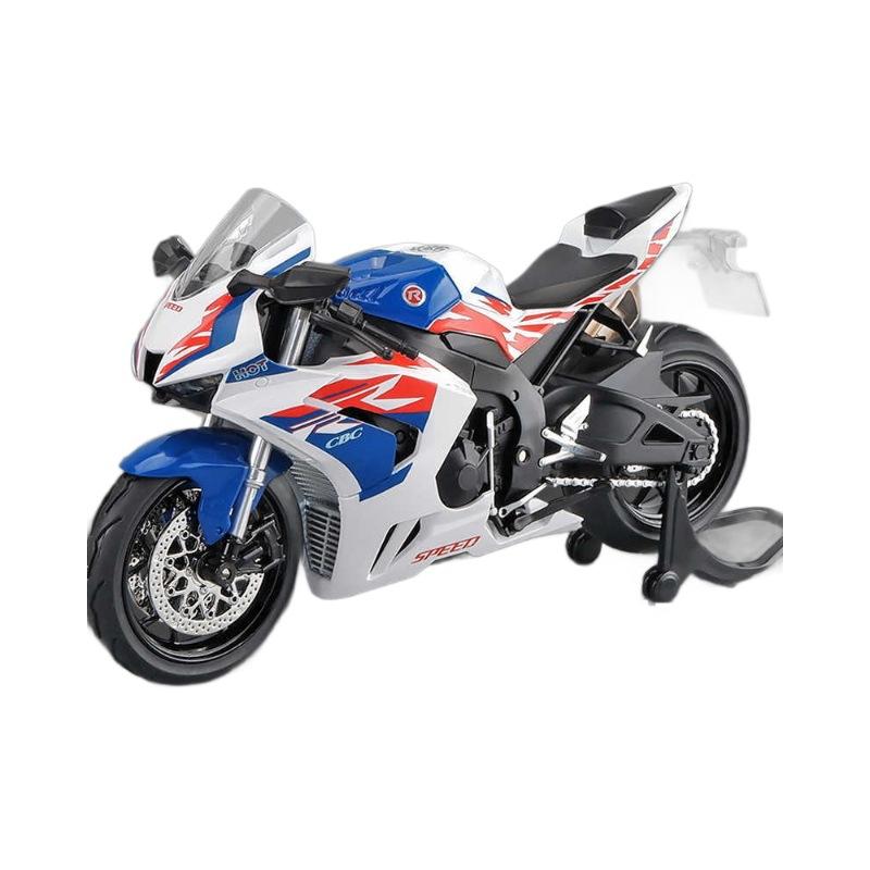 Модель мотоцикла Honda CBR1000 1/12 из сплава, Крутое освещение, Изысканные настольные украшения, Лучшая коллекция для любителей мотоциклов