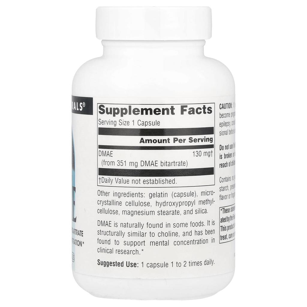 Source Naturals DMAE, 351 Mg, 100 Capsules