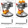 TopHomer Серебряные гвоздевые тиски Мини-настольные тиски с присоской на 360 градусов Маленькие настольные тиски с зажимом для верстака для изготовления ювелирных изделий своими руками, резьба по дереву