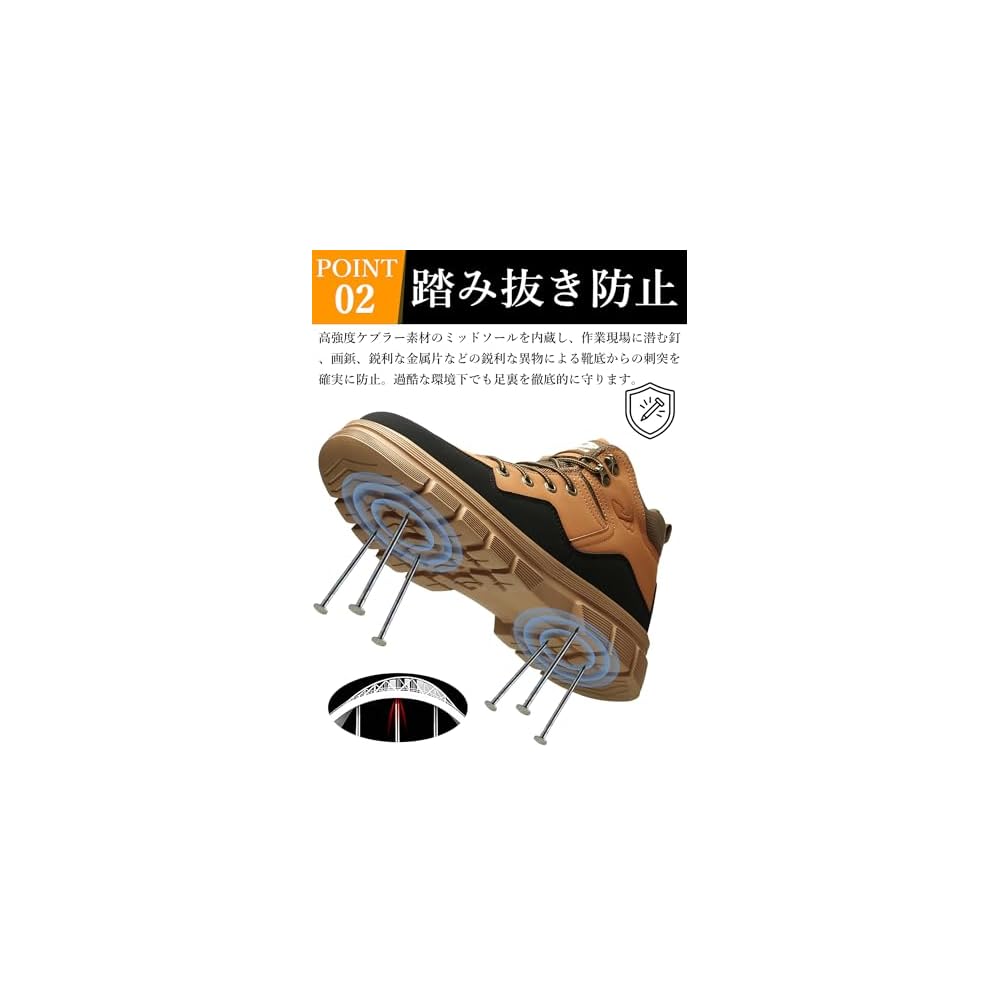 LZZWYBC Safety Boots, High-Cut, Men's, Water-Repellent, Stylish, Steel Toe Cap, Puncture-Resistant,