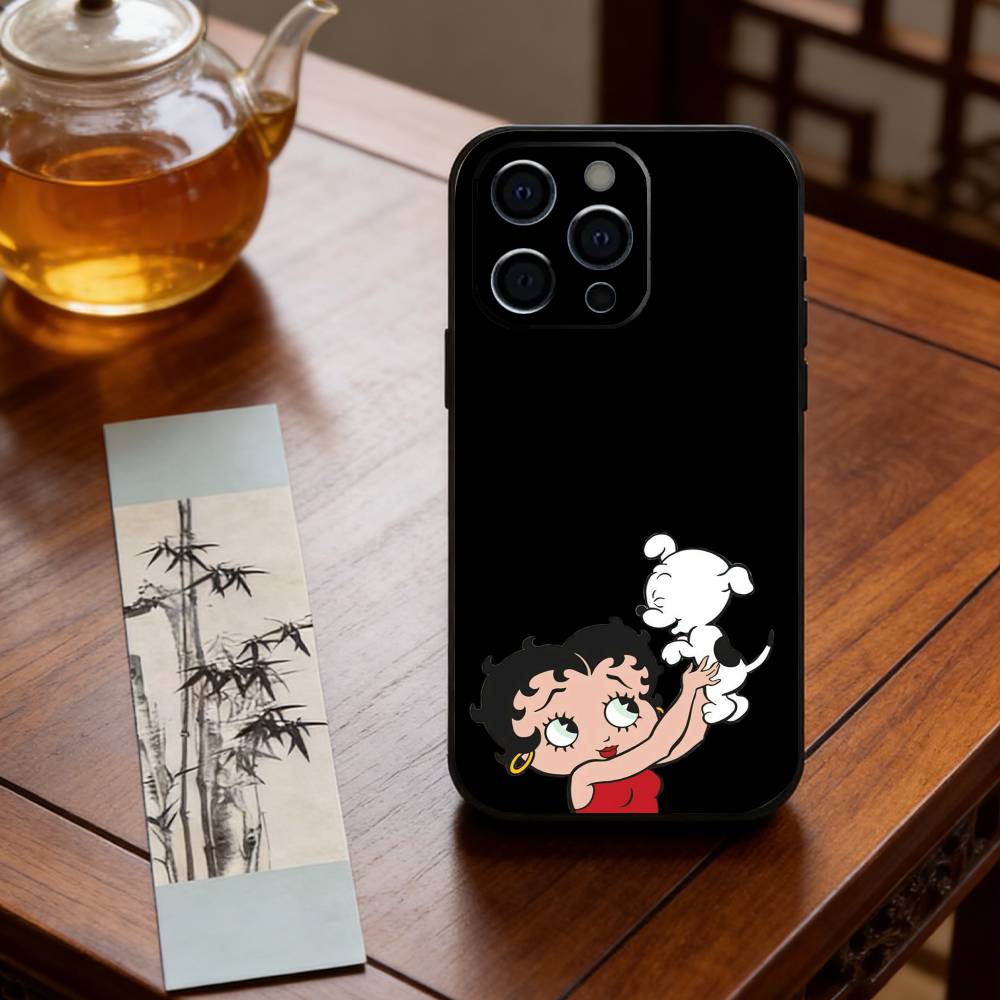 C-Cute cartoon B-Betty B-Boop Phone Case Silicone Soft For IPhone 17 16 15 14 13 12 11 X XR Plus Pro Max Plus