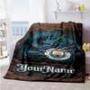 Manchester City Personalized Name Blanket Multi-purpose Personalized Blanket Durable Comfort Great for Chair Home Decor Office Bedding
