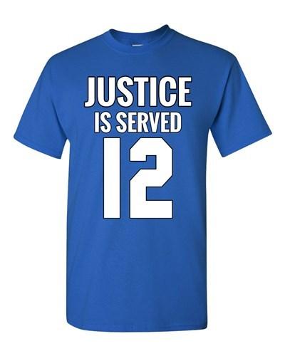 Justice Is Served Number 12 Basketball MVP Champions DT Adult T-Shirt Tee Unisex T-Shirt