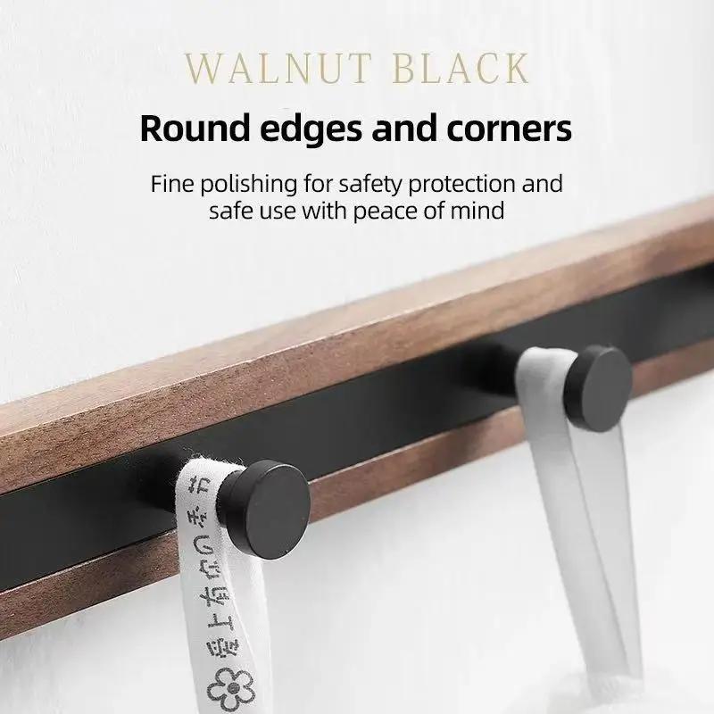 Деревянные крючки для одежды для ванной комнаты, держатель для полотенец, настенные, для двери примерочной, крючки для одежды сзади, ключ для прихожей, место для хранения головных уборов, без дырокола