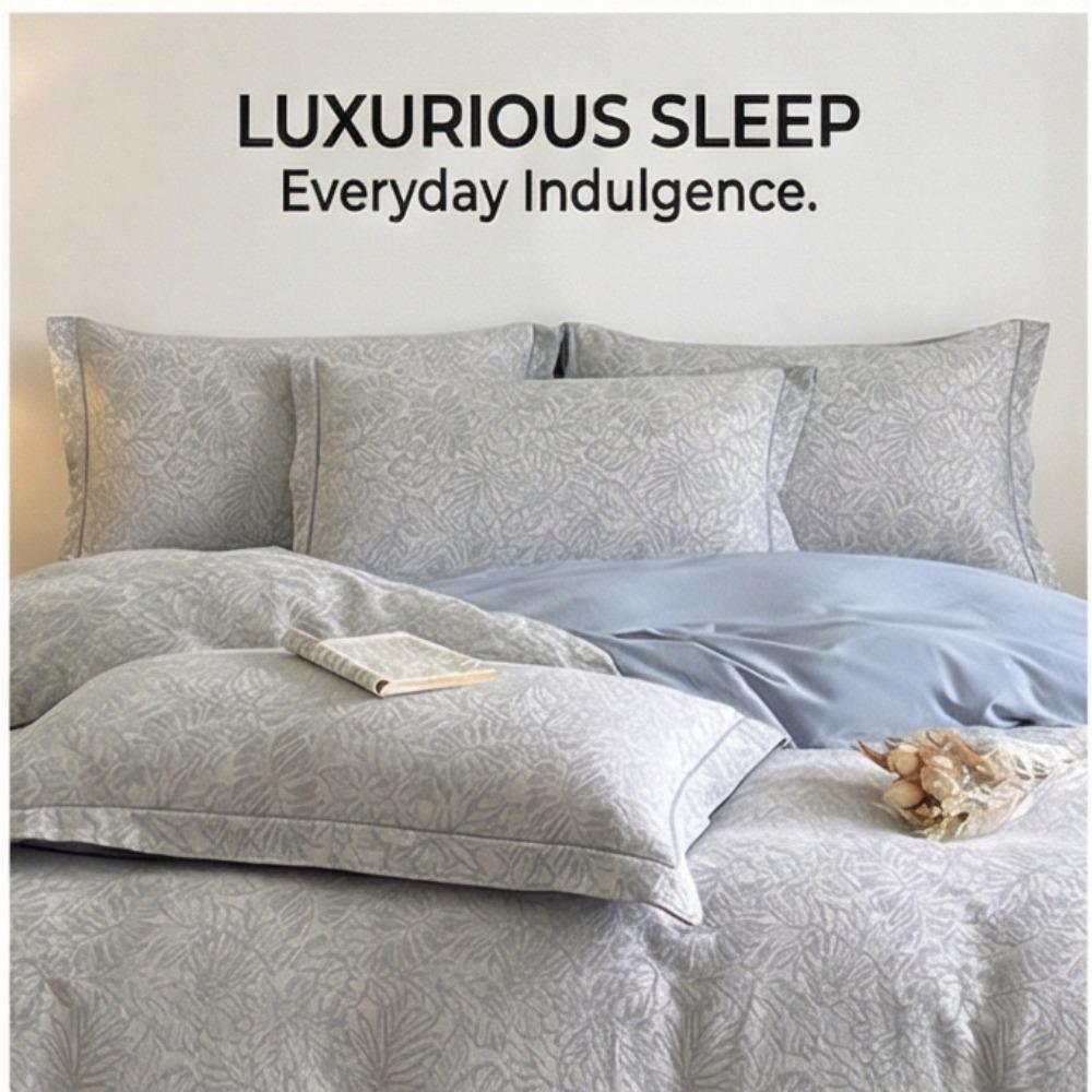 Постельное белье из чистого хлопка с начесом - Полный комплект из четырех предметов, включая простыни и наволочки из 100% хлопка - Трехкомпонентный комплект постельного белья