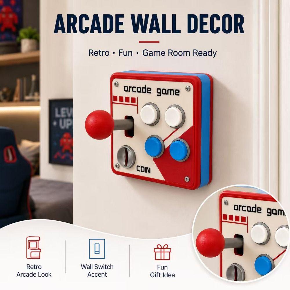 3D Printed Joystick Switch Stickers Creative Console-shaped Switch Cover Children Bedroom