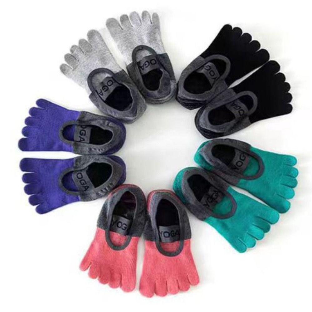with Elastic Band Ladies Yoga Socks Low-ankle Pilates Socks Five Toes Sports Socks Yoga Studio