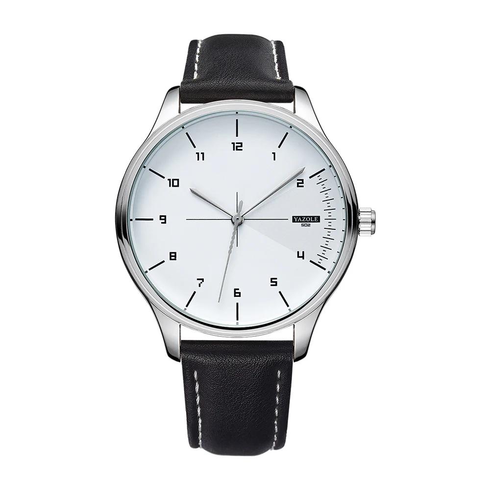Top Brand YAZOLE Quartz Watches for Men Fashion Casual Leather Band Men's Watch Simple Business Male Wrist Clock Montre Homme