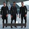 Комплект из трех предметов Мужская одежда для фитнеса Мужские костюмы Быстросохнущая одежда Колготки Тренировочная одежда Одежда для бега Баскетбольная одежда Спортивная одежда с длинным рукавом