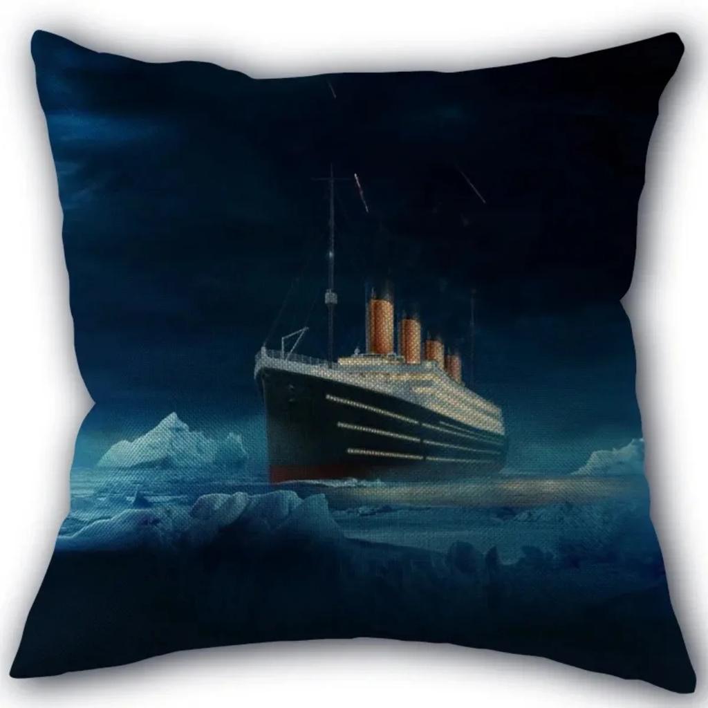 Новая наволочка на заказ с изображением Титаника из хлопчатобумажной ткани, квадратная наволочка на молнии 45X45 см, декоративная наволочка для свадебной подушки