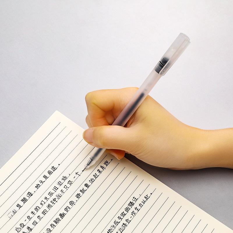 Матовая черная шариковая ручка с игольчатым наконечником 0,5 мм - быстросохнущие студенческие и офисные канцелярские товары