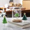 Home Decor Crystal Christmas Tree Brushed Glass Table Ornaments Christmas Tree Figurines Crafts Glass Statue