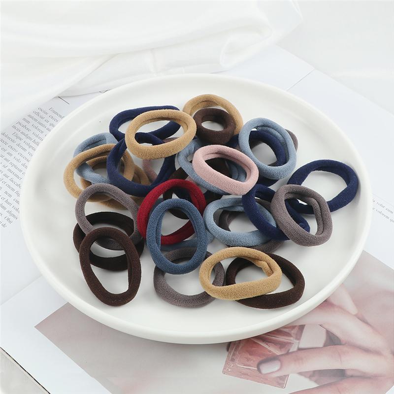 Резинки для волос для женщин и девочек, 30/50 шт., 4 см, повязка на голову, базовая большая резинка, держатель для хвоста, резинка, корейские детские аксессуары для волос для девочек