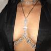 Stonefans Geometric Chest Chain for Women Jewellery Rhinestone Harness Bra Rave Lingerie Accessories Sexy Bikini Swimsuits 2023