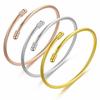Fashion Stainless Steel Cable Wire Twisted Cuff Bangle Bracelet Women