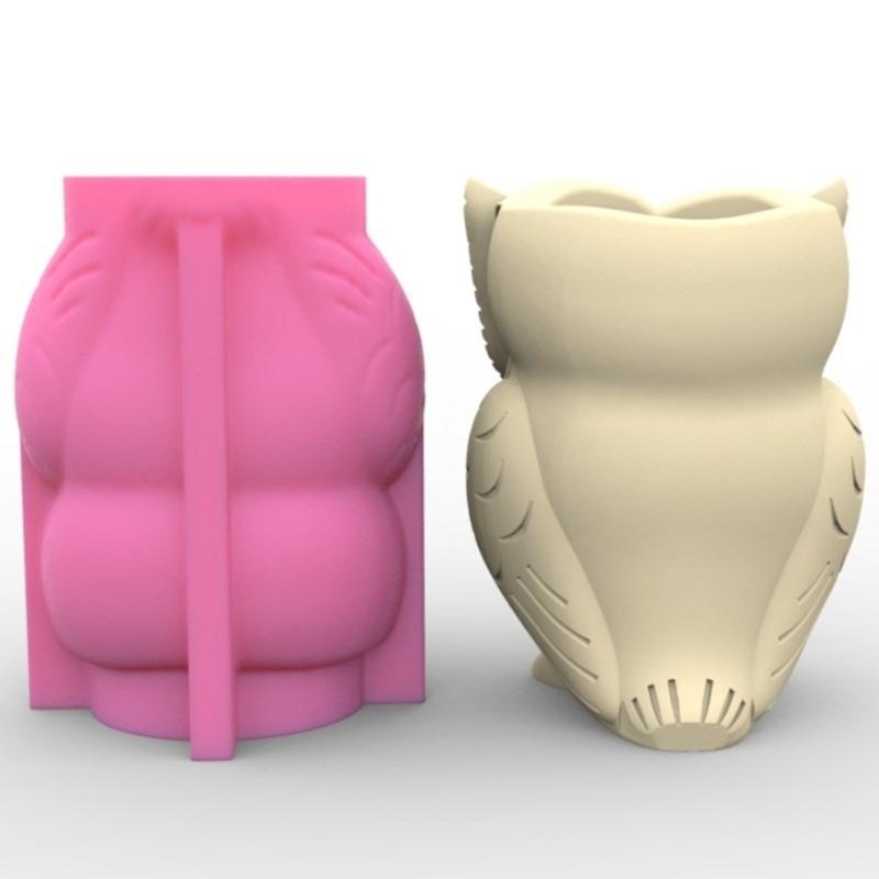 Держатель для ручек в виде совы, цветочные горшки, силиконовые формы, форма для эпоксидной смолы, форма для сочных растений, формы для подсвечников, ваз