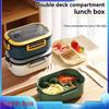 Double-walled Insulated Lunch Boxes Can Be Used In Microwave Ovens To Seal Dishes Spoons and Household Crisper Boxes