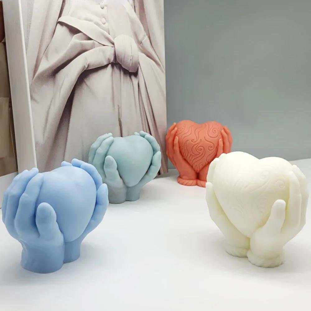 Ручной инструмент для изготовления свечей «Любовь», рельефный узор «Сердце», силиконовая форма для мыла/гипса, свадебный декор для ароматической свечи, подарок на День святого Валентина KTY