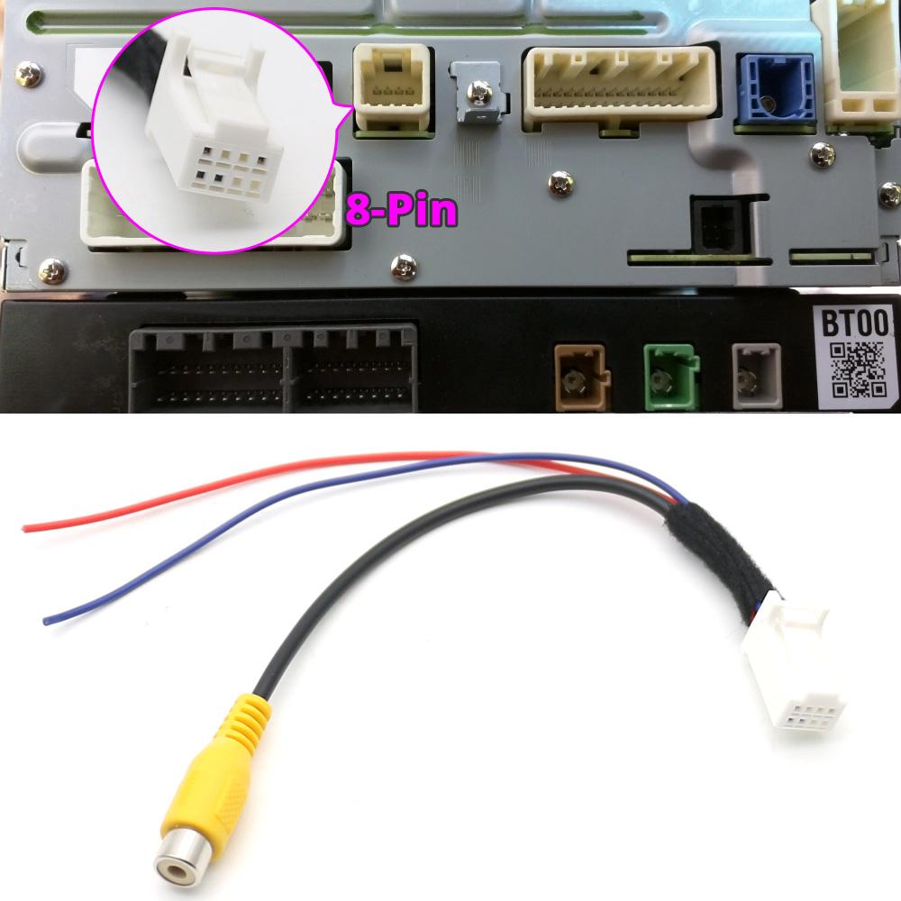 8 Pin Adapter RCA Connection Convertor Cable For Honda Fit  GHAC 360 Monitor to Parking Rear Camera