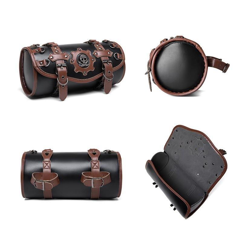 Motorcycle Handlebar Bag Waterproof Tool Pouch Harley Retro Bike Outdoor Riding Storage Accessory