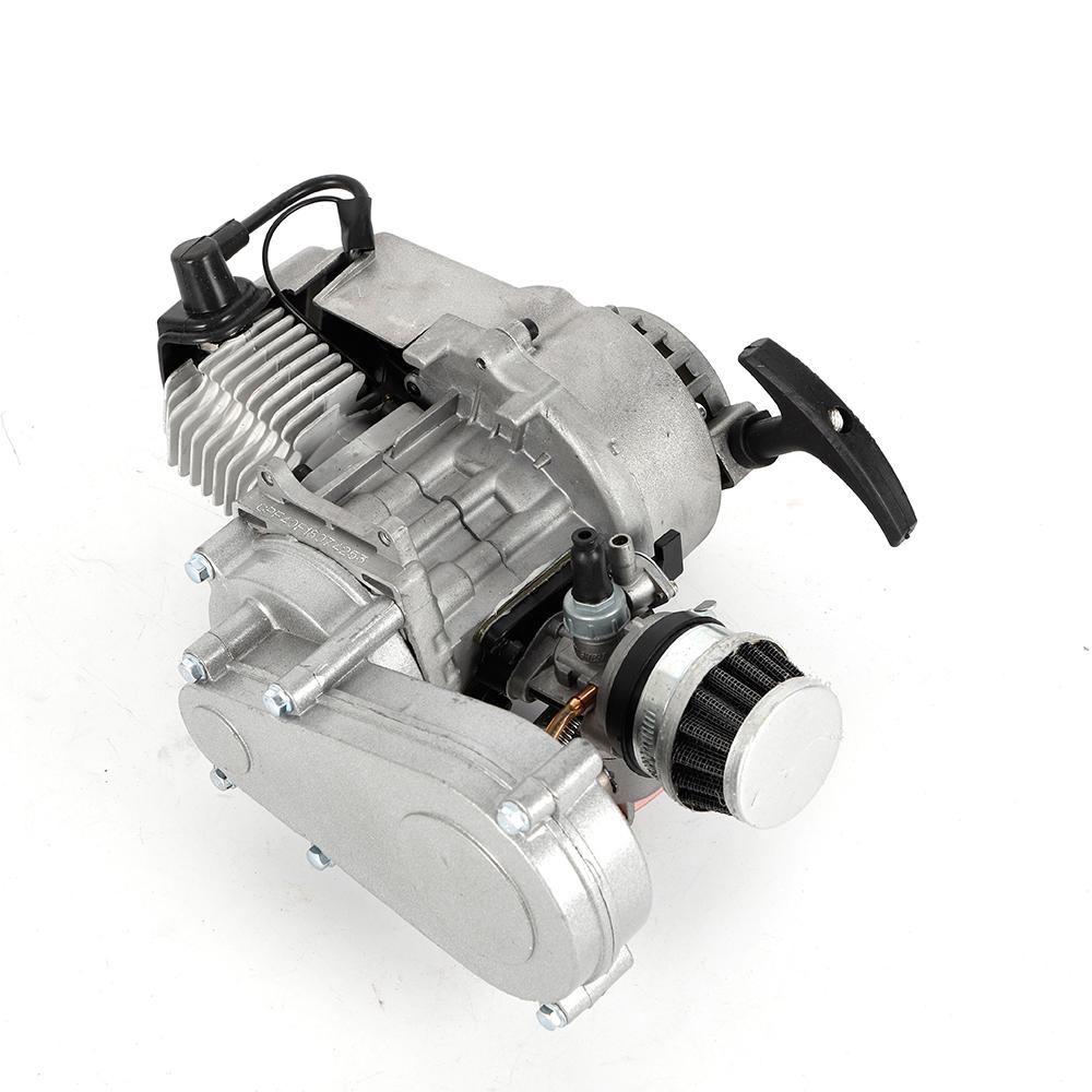 2 Stroke 49CC Motorcycle Pull Start Engine Motor 1.3HP Air Cooled Racing Engine For Pocket Bike Mini Dirt Bike ATV or Scooter
