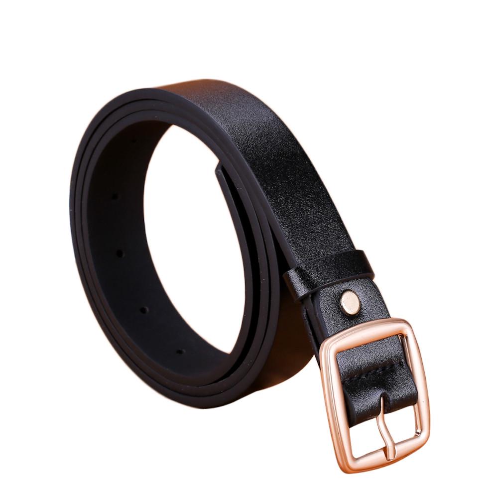 Модный женский тонкий поясной ремень, женский коричневый кожаный ремень с пряжкой на талии, подарок