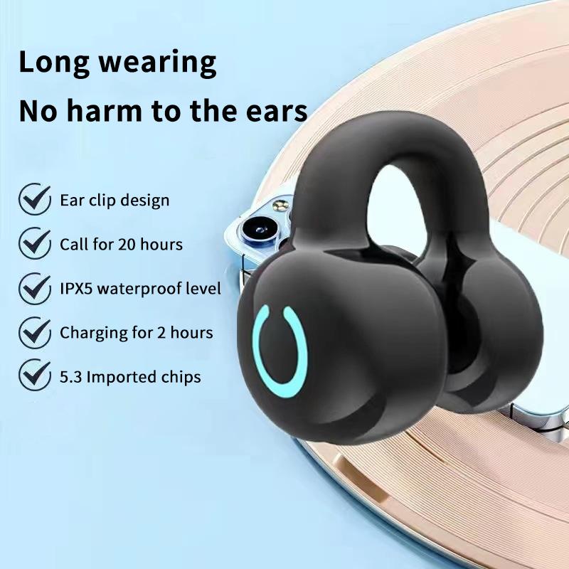 Беспроводные наушники Bluetooth-гарнитура Клипса на ухо Наушник с шумоподавлением Наушники для одного уха Для спорта Бег Музыкальная гарнитура